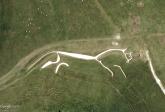 Das "Uffington White Horse" gilt als ältestes Scharrbild Englands (ca. 1.000 v. Chr.).